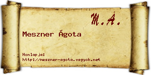 Meszner Ágota névjegykártya